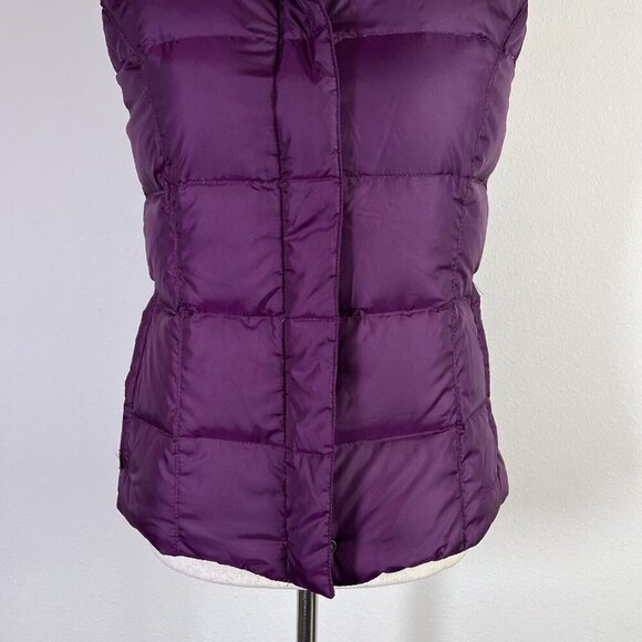 Eddie Bauer NWT Premium Quality Goose Down Vest Women's XS Purple Puffer - Picture 3 of 14